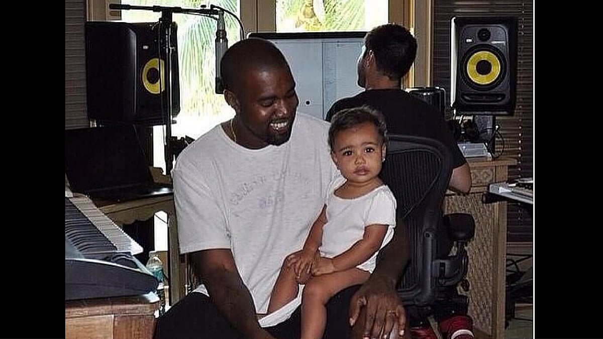 A happy Kanye with his daughter North. (Photo: Instagram/PrivateKanye) 
