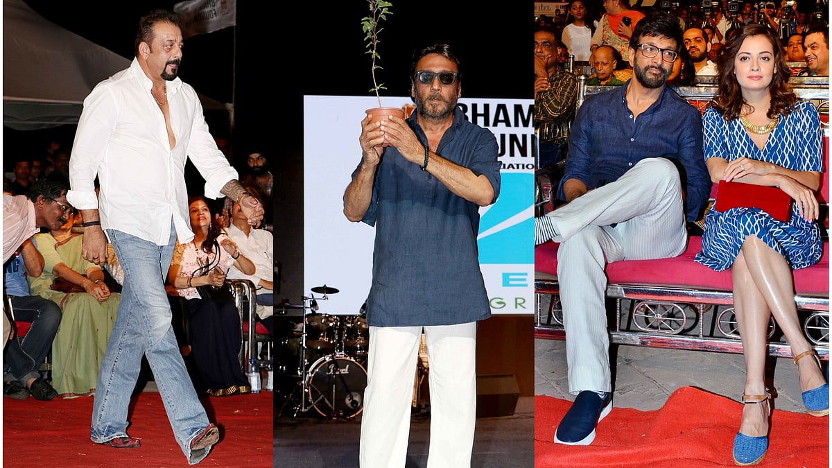 

Sanjay Dutt, Jackie Shroff, Dia Mirza and Javed Jaffery celebrate World Environment Day (Photo: Yogen Shah)