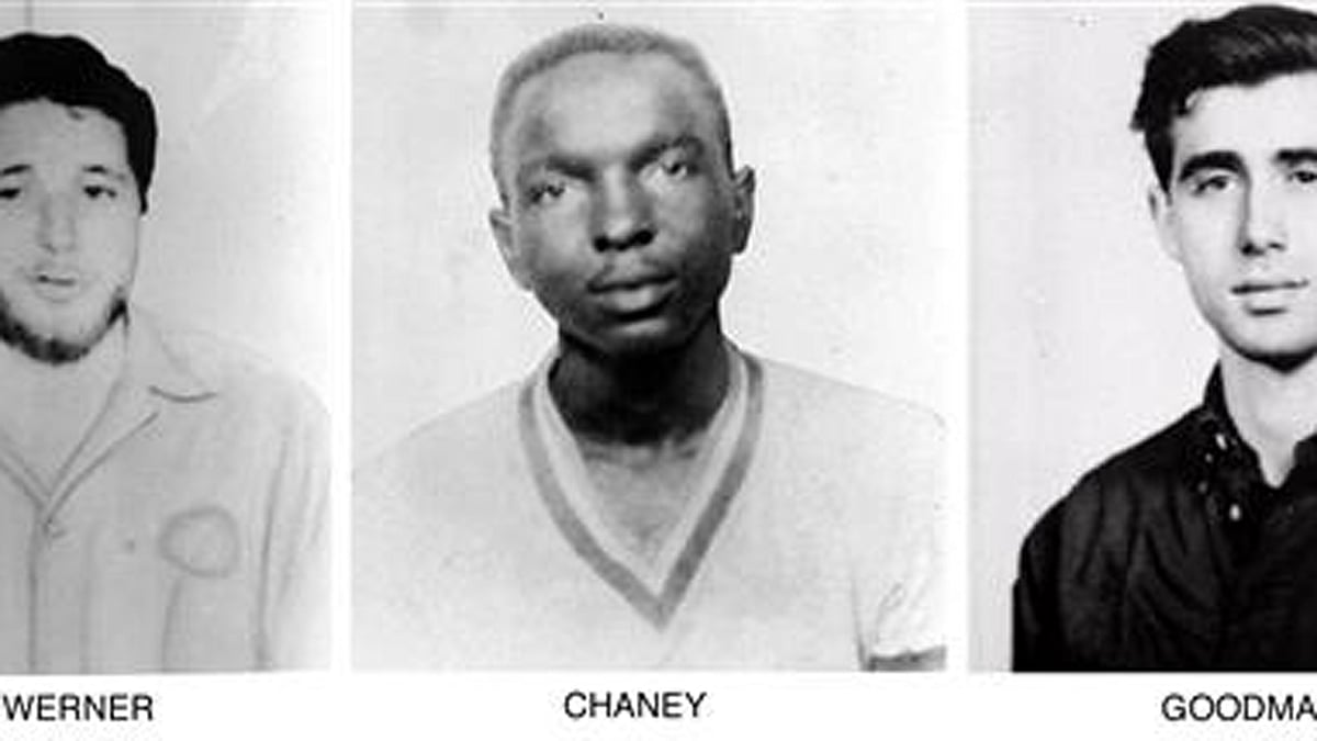 Michael Schwerner, James Earl Chaney and Andrew Goodman. (Photo: AP)