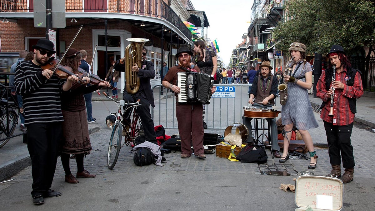 A group of musicians in a performance. (Photo: Twitter @<a href="https://twitter.com/USEmbassyNepal">USEmbassyNepal</a>)