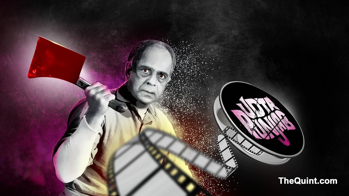 Pahlaj Nihalani with his favourite tool? (Photo: <b>The Quint</b>)