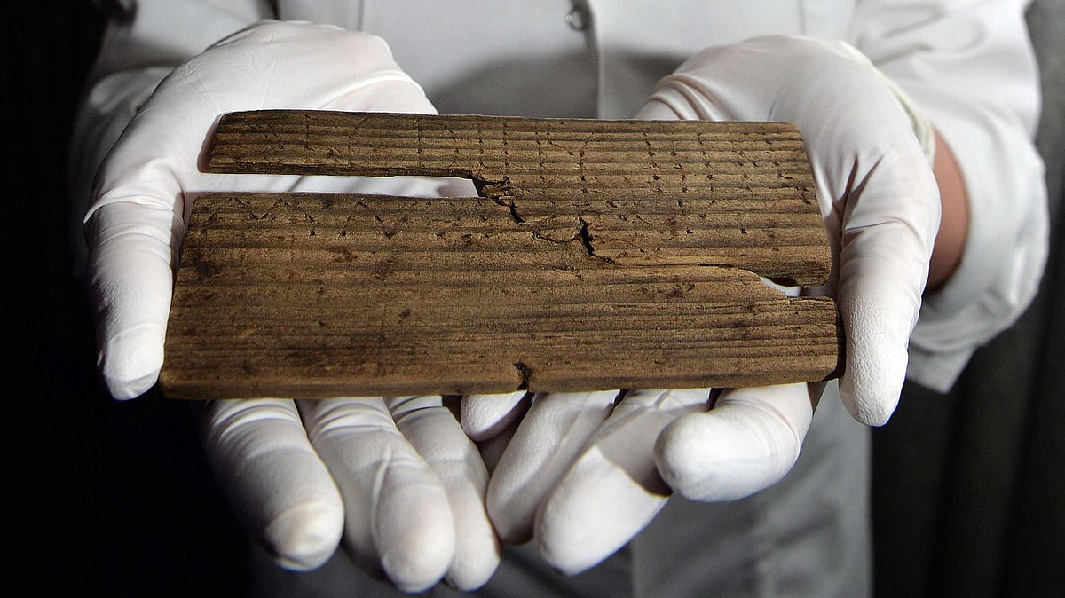 These tablets were preserved in the mud of Walbrook stream. (Photo: AP)