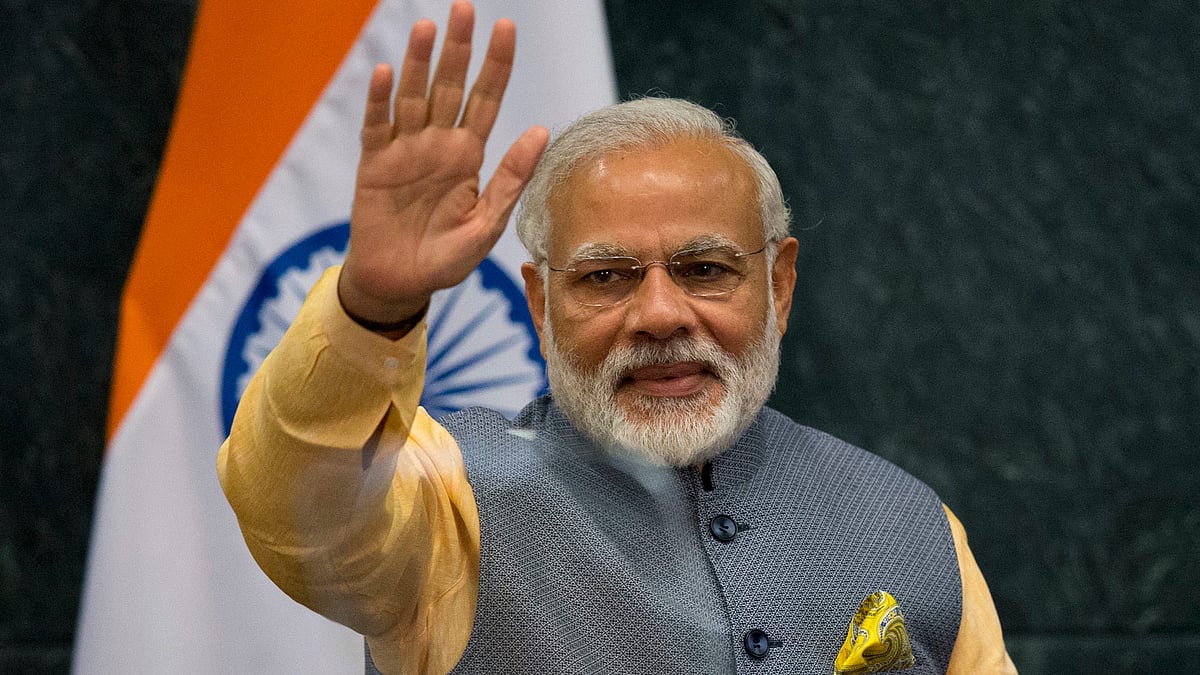 Prime Minister Modi waves in Mexico on the last day of his five-nation tour. (Photo: AP)