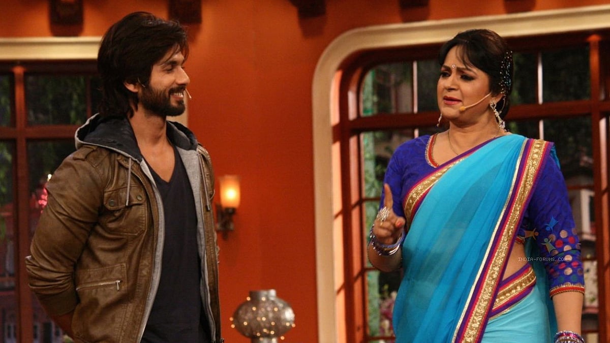 Shahid Kapoor with Upasana Singh on <i>Comedy Nights With Kapil </i>(Photo courtesy: Colors TV)