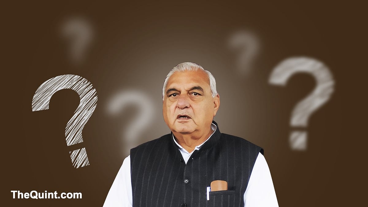 Former Haryana CM BS Hooda is caught between top Congress leaders and Haryana Congress MLAs on electing RK Anand as a Rajya Sabha member. (Photo: <b>The Quint</b>)