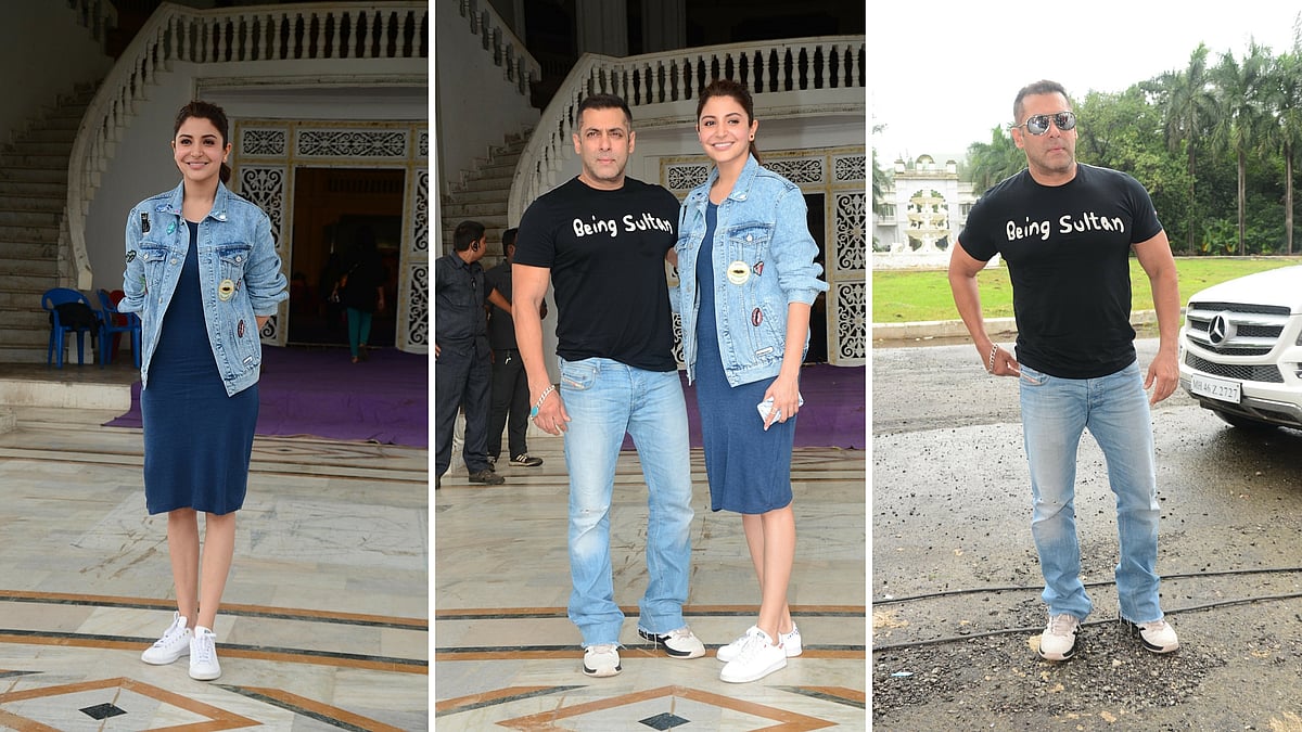 Salman Khan and Anushka Sharma at the press meet. (Photo: Yogen Shah)