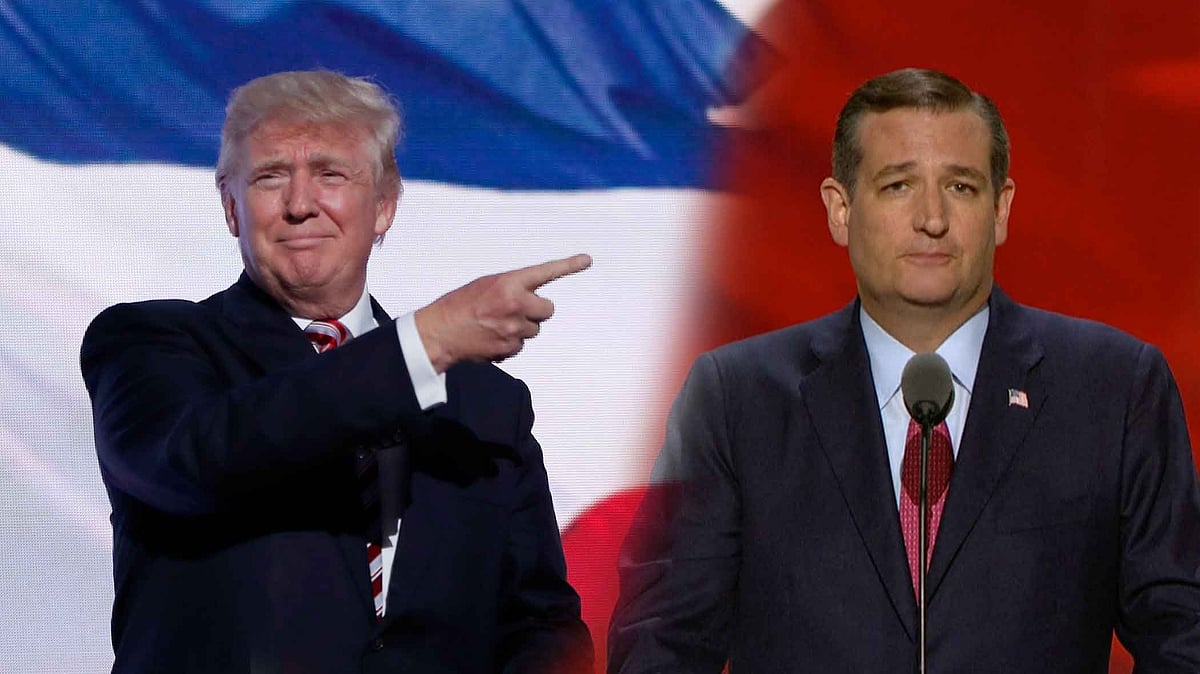 Day 3 Republican National Convention. (Photo Courtesy: AP/ Altered by <b>The Quint</b>)