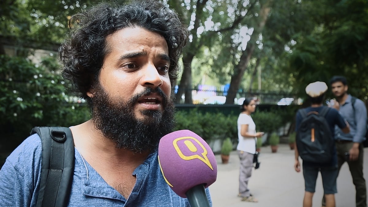 People at an event in Delhi criticised the response of the army and the government to the Kashmir situation. (Photo: <b>The Quint</b>)