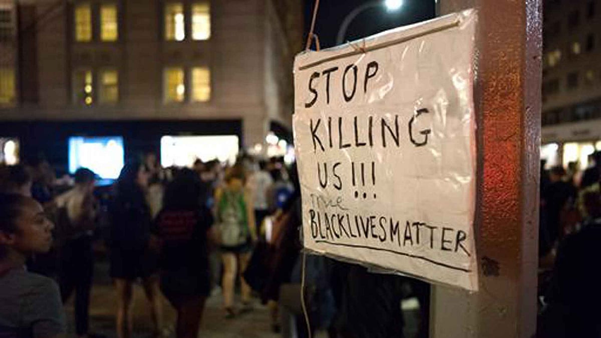 A “Black Lives Matter” poster. (Photo: AP)