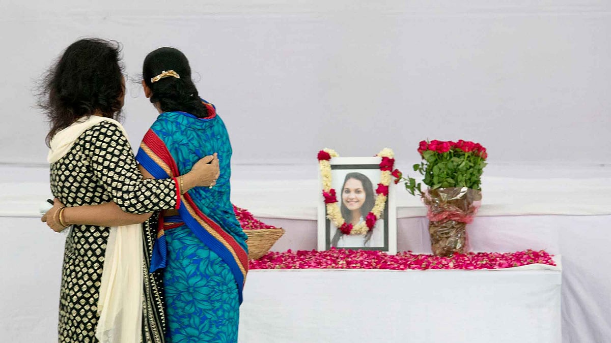 

At Tarishi Jain’s funeral, which took place in Gurgaon’s Sukhrali village, her inconsolable mother said to the media that Tarishi was killed because she was an Indian. (Photo: AP)