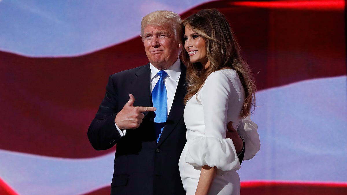 Republican presidential candidate Donald Trump, with his wife Melania during the Republican National Convention. (Photo: AP)