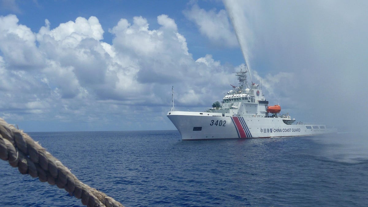 A Chinese Coast Guard ship in the South China Sea. (Photo; AP)