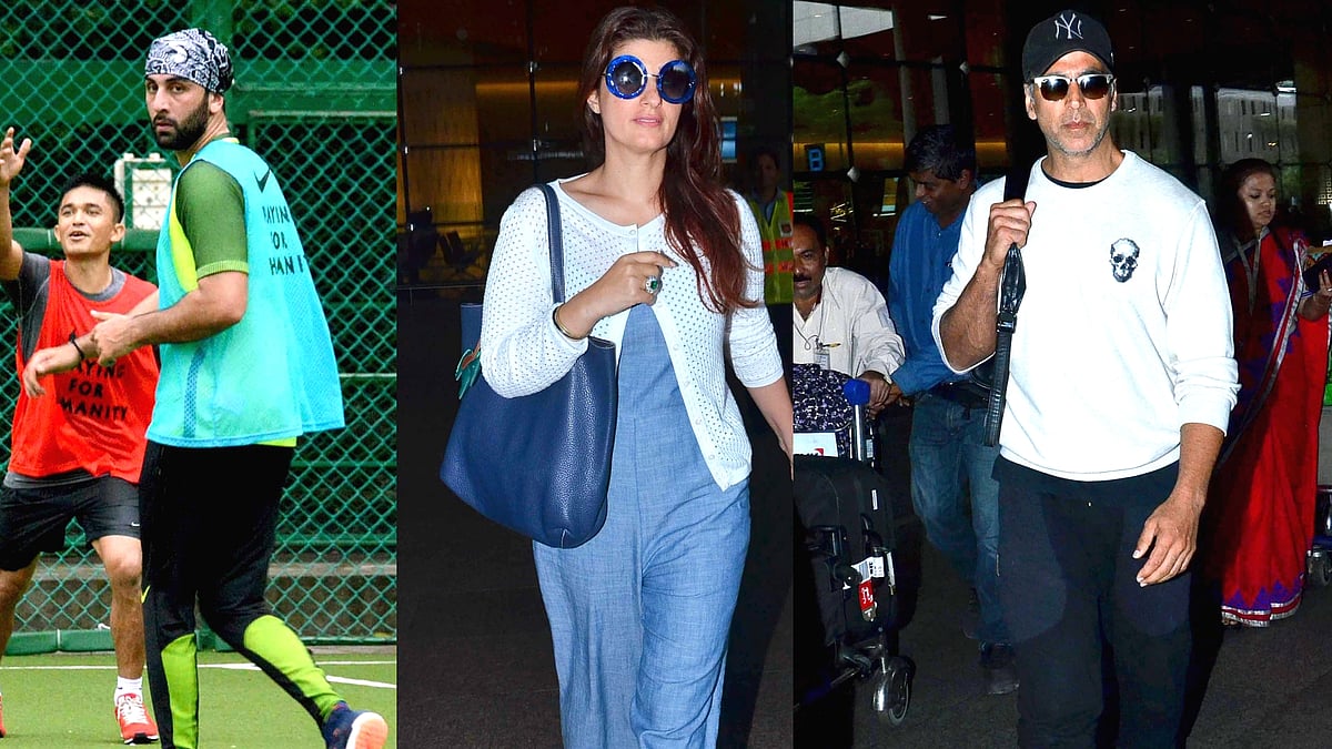 Ranbir Kapoor, Twinkle Khanna and Akshay Kumar. (Photo: Yogen Shah)