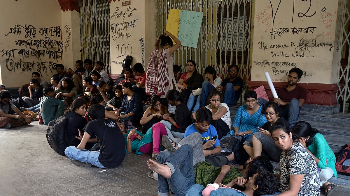 Jadavpur University students in Kolkata protesting in 2014. Photo used for representational purposes. (Photo: iStockphoto)