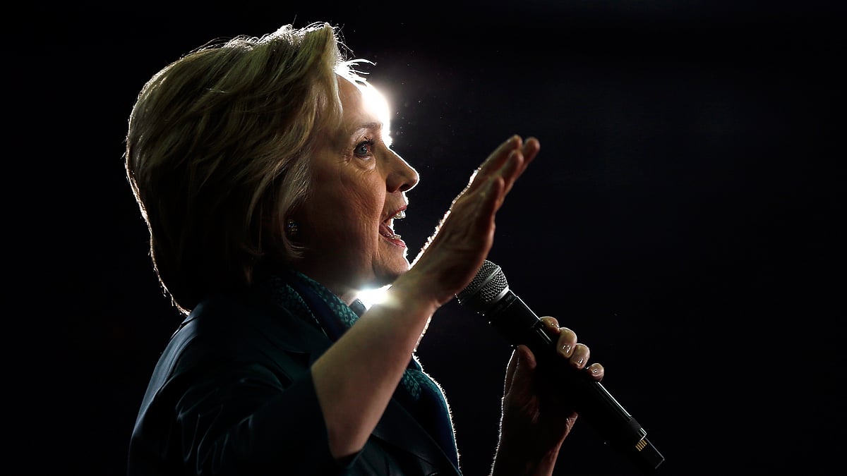  Democratic presidential candidate Hillary Clinton speaks during a campaign stop at the University of Bridgeport in Bridgeport. (Photo: AP)