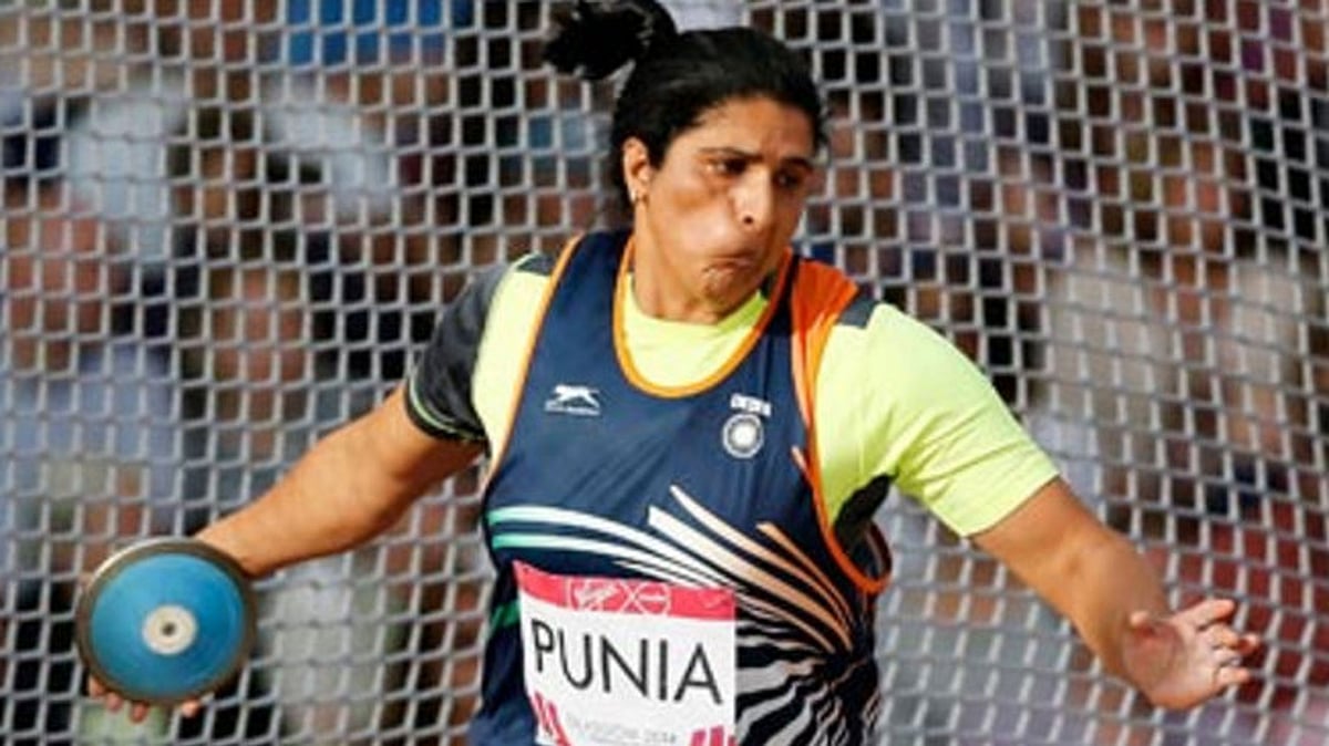 File photo of Seema Punia. (Photo: <a href="https://twitter.com/absolutethinker">Deepa Twitter</a>)