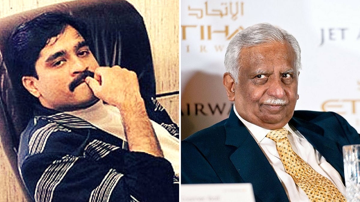 Underworld don Dawood Ibrahim (left) and Jet Airways promoter Naresh Goyal. 