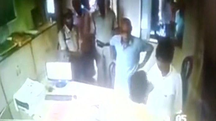 Bihar MLA Mehboob Alam slapping a bank manager was caught on camera. (Photo: ANI Screengrab)