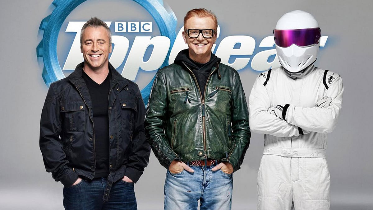 Matt LeBlanc with Chris Evans on the sets of Top Gear (Photo Courtesy: Top Gear)