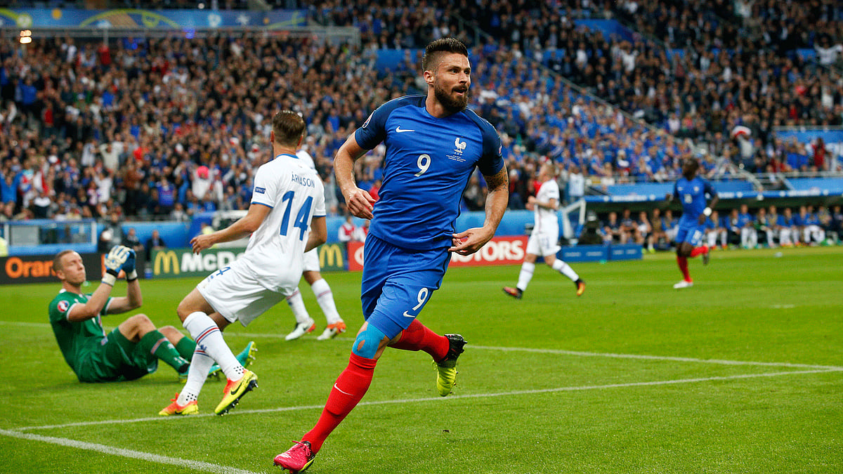 Forward Olivier Giroud in action.&nbsp;(Photo: AP) 