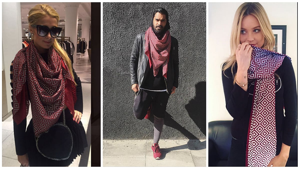 Celebrities adorn the ISHU scarf. Have you heard from its designer yet? (Photo Courtesy: <a href="http://theishu.com/ishu-shop/">ISHU</a>)