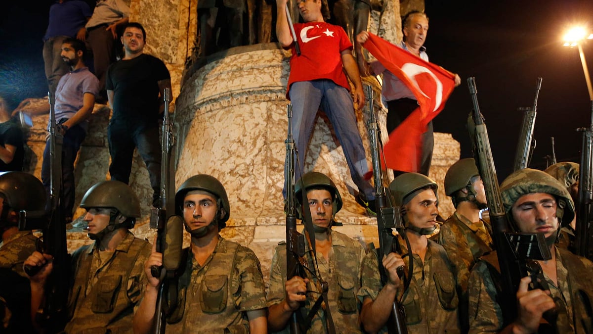 F-16s have fired at the helicopters reportedly carrying coup-planners.&nbsp;(Photo: AP)