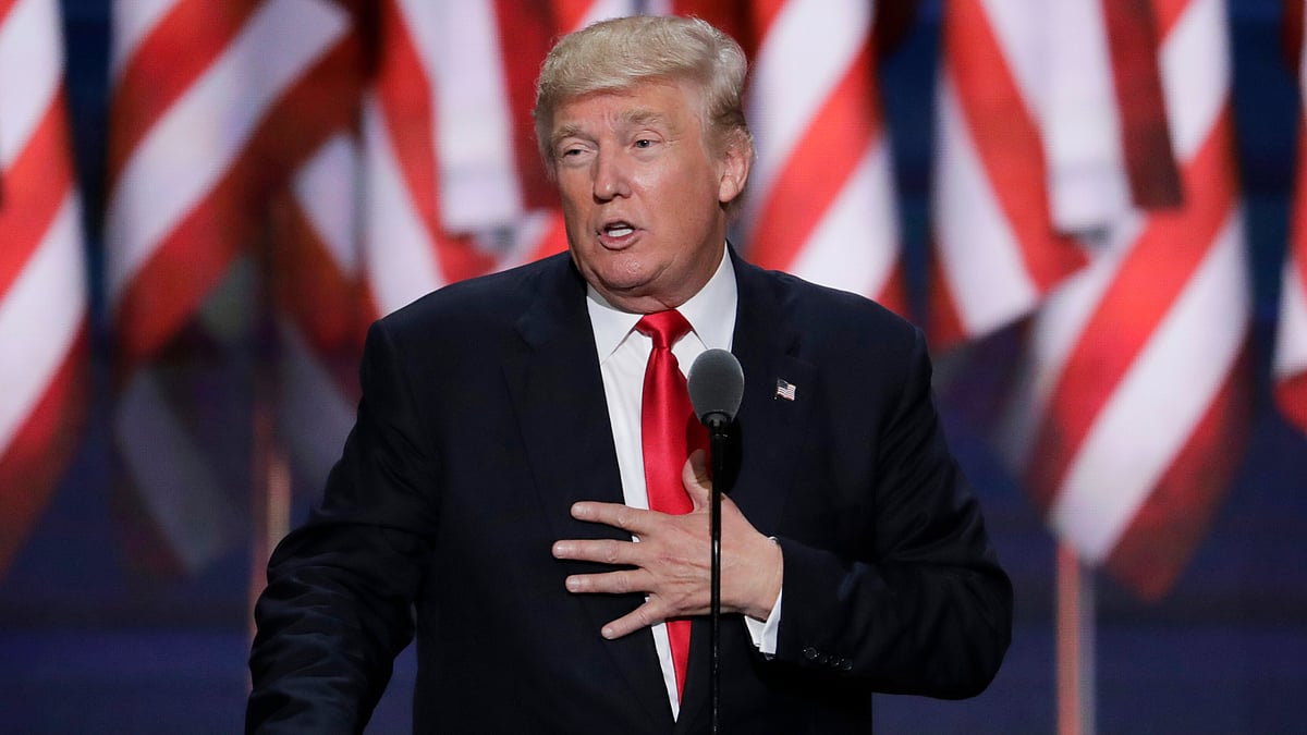 Republican Presidential Candidate Donald Trump made his acceptance speech in the Republican National Convention in Cleveland. (Photo: AP)