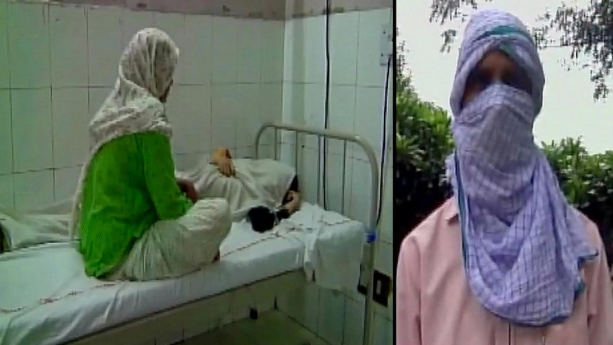 The survivor (L) with her relative and her brother (R). (Photo Courtesy: ANI)