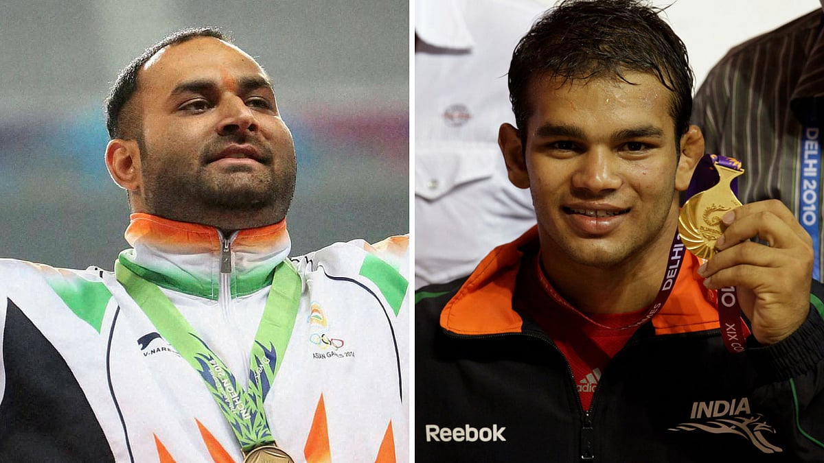 Inderjeet Singh(L) and Narsingh Yadav(R) have both failed their dope tests. (Photo: AP)