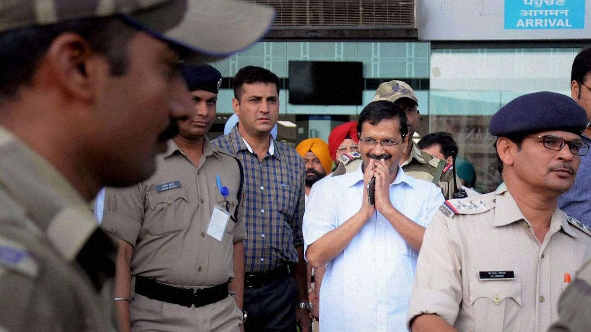 Delhi Chief Minister Arvind Kejriwal at Amritsar airport on Thursday, 28 July 2016. (Photo: PTI)