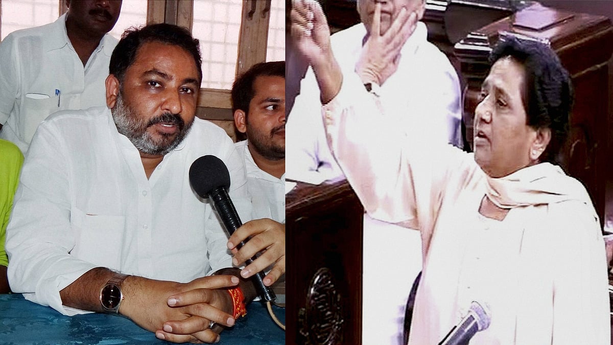 Dayashankar Singh (L) and Mayawati (R). (Photo: PTI)