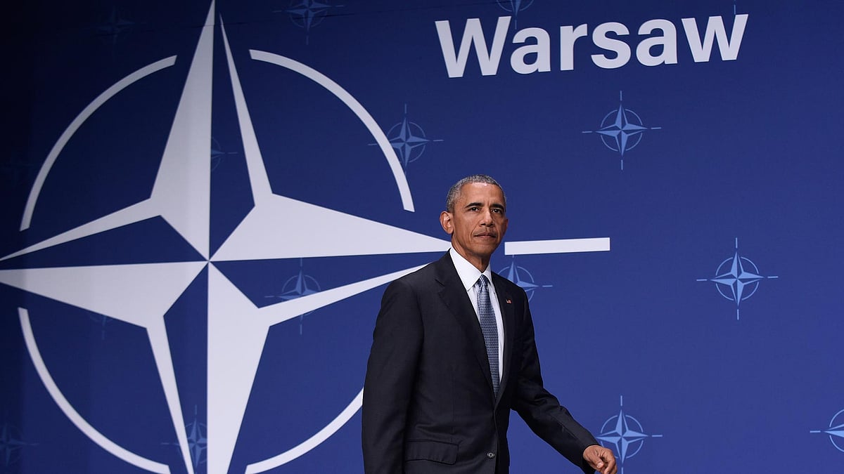 President Barack Obama arrives for his news conference at PGE National Stadium in Warsaw, Poland, Saturday, 9 July 2016. (Photo: AP)