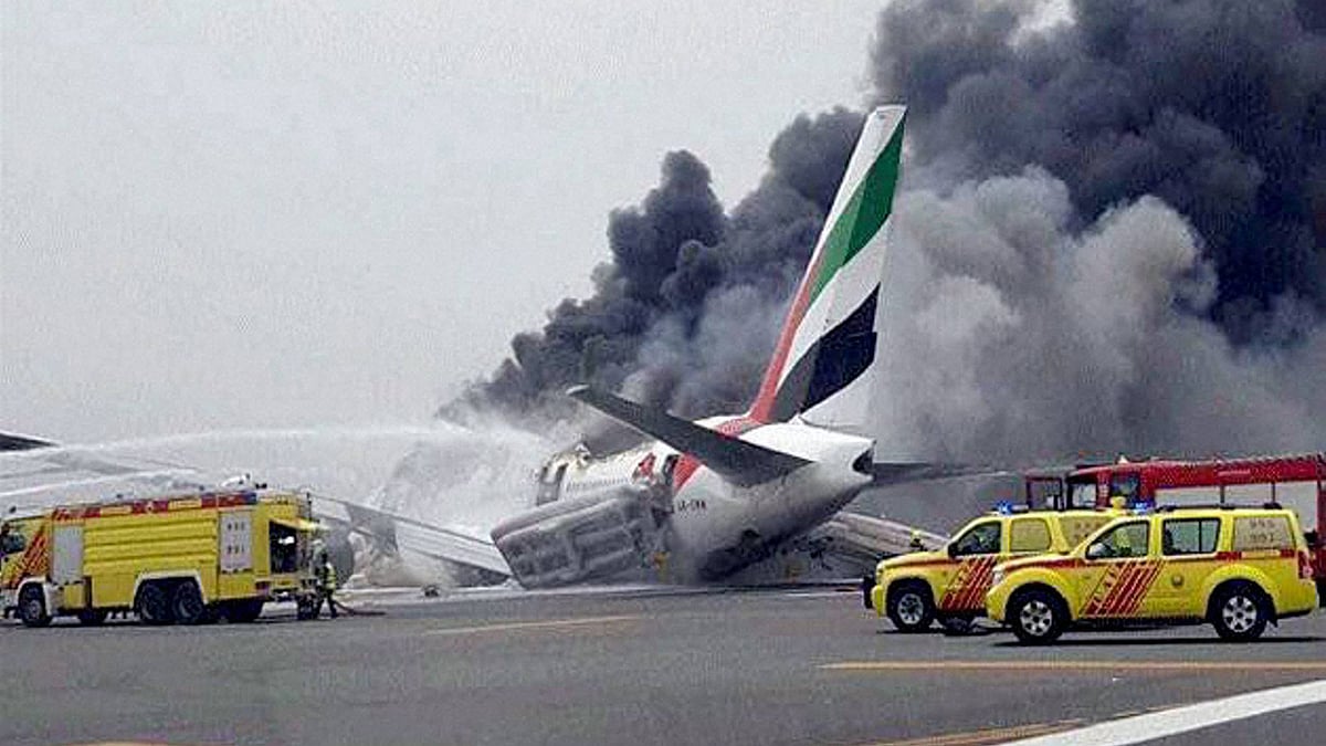 

An Emirates airline crash-landed at Dubai International Airport on Wednesday. (Photo: PTI)