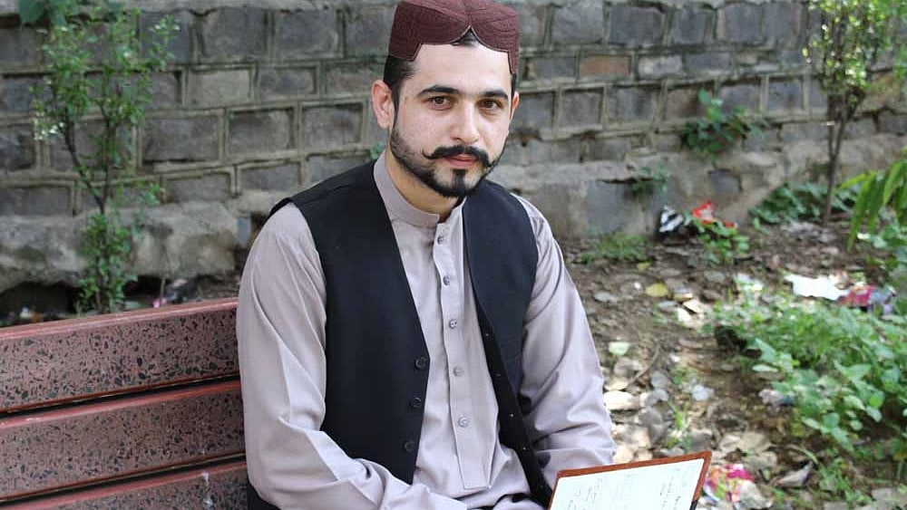 Baloch freedom movement activist Mazdak Dilshad Baloch in a park of New Delhi. (Photo: IANS)