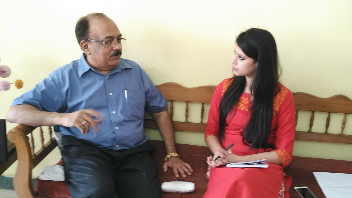 Sanjay Bhoosreddy, secretary, Central IAS Association talks to <b>The Quint</b>’s reporter. (Photo: The Quint)