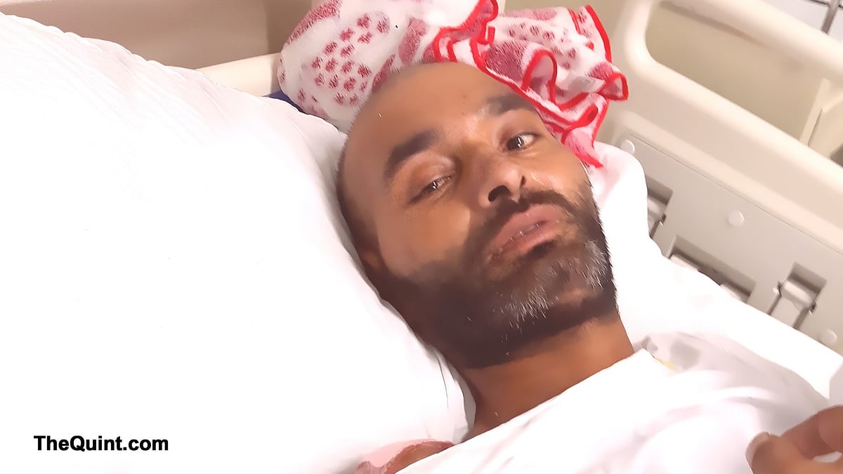 

CRPF jawan, Khursheed Ahmad, who was hit with 8 bullets by militants. (Photo: Poonam Agarwal)