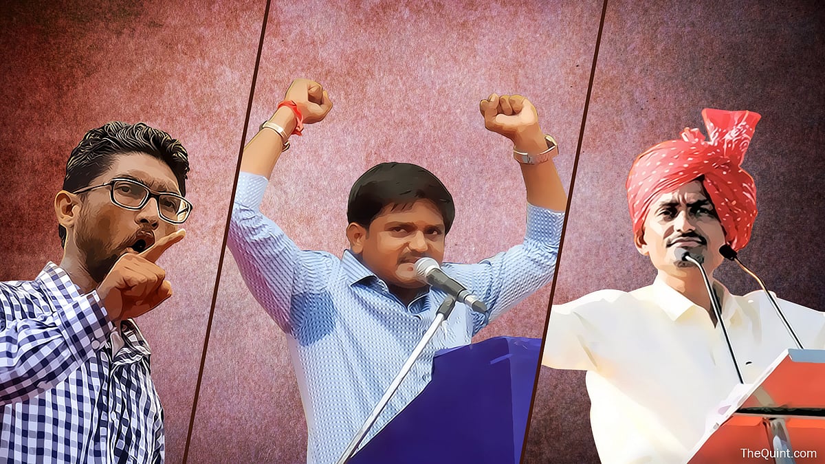 From left to right: Jignesh Melvani, Hardik Patel and Alpesh Thakore. (Photo: The Quint)