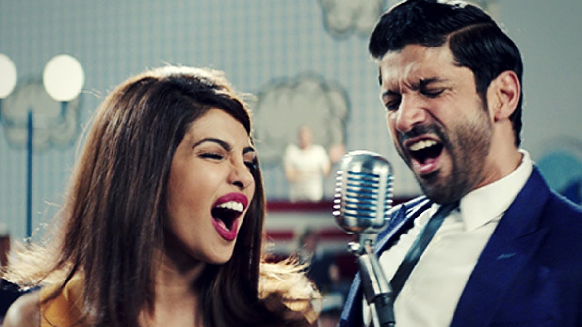 Priyanka Chopra and Farhan Akhtar in a scene from <i>Dil Dhadakne Do. </i>