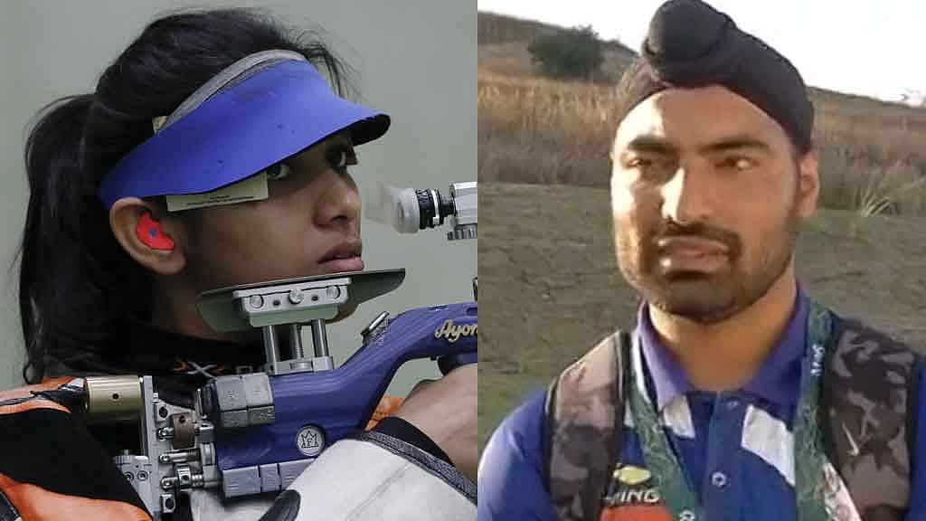 Ayonika Paul (L) and Gurpreet Singh (R). (Photo credit: AP/ANI screengrab)