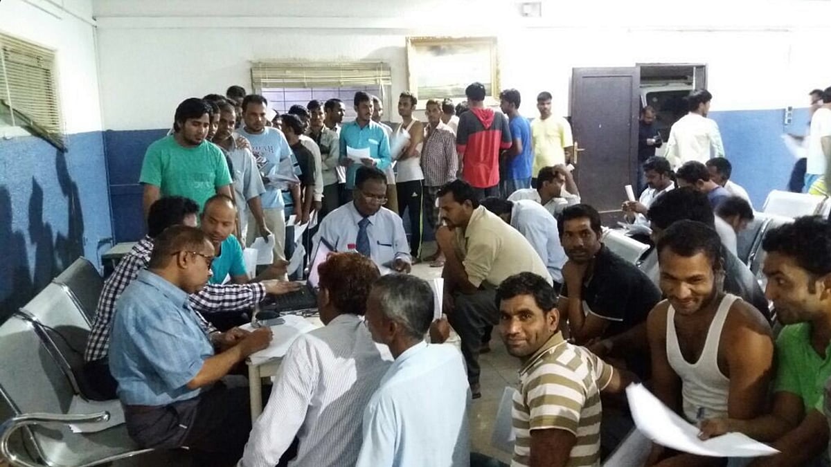 Around 10,000 workers struggles for food and water after Saudi Oger, a construction company shut down in Jeddah. (Photo Courtesy: <a href="https://twitter.com/CGIJeddah?ref_src=twsrc%5Etfw">Twitter/CGIJeddah</a>)