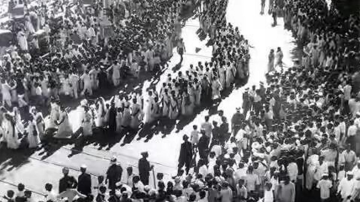 A women’s demonstration during the Quit India movement in 1942.