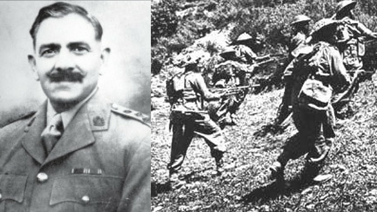 Brigadier Rajinder Singh (left) and troops in the 1947-48 war. (Photo Courtesy: Ayushman Jamwal and&nbsp;<a href="http://www.bharat-rakshak.com/ARMY/Galleries/Wars/1947/">Bharat Rakshak</a>)