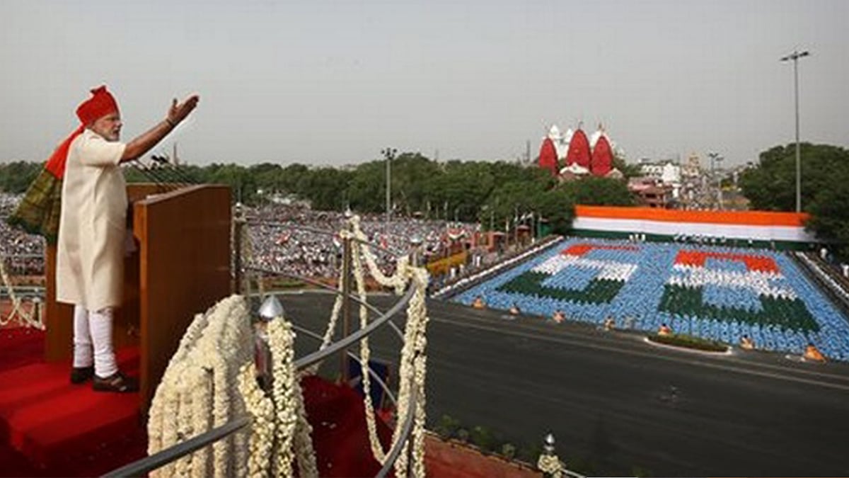 Prime Minister Narendra Modi on Independence Day. (Photo Courtesy: PTI)
