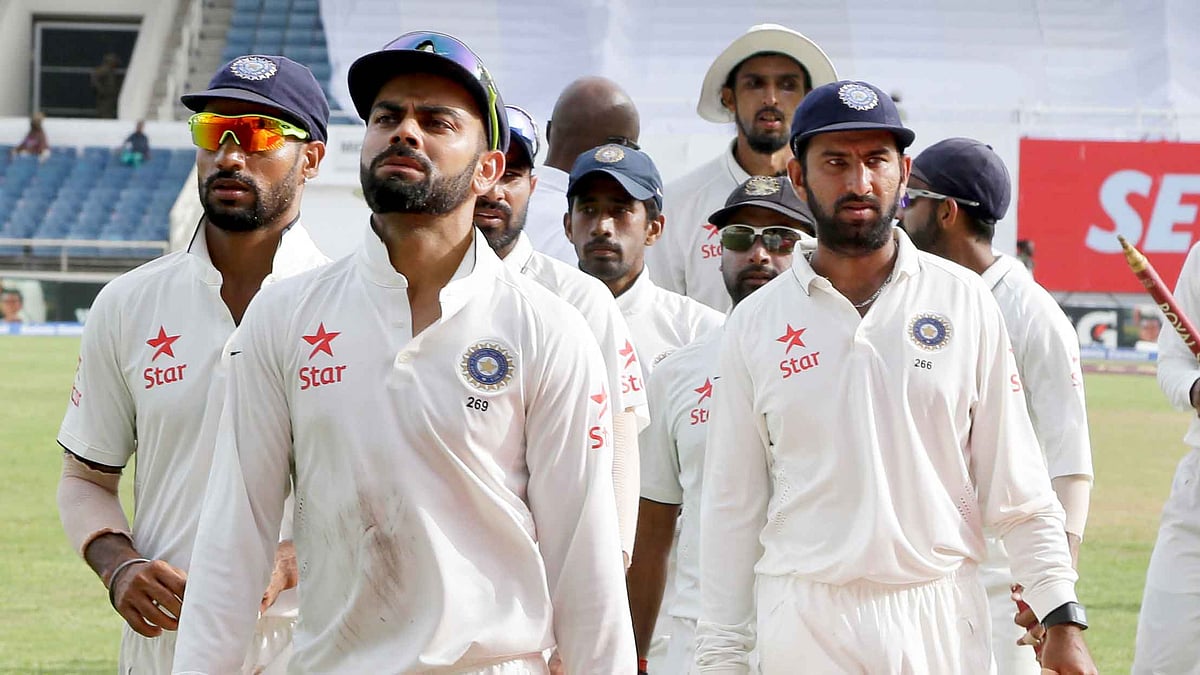 Three changes that came as a surprise were Cheteshwar Pujara, Amit Mishra and Umesh Yadav getting benched for Rohit Sharma, Ravindra Jadeja & Bhuvneshwar Kumar. (Photo: AP) 