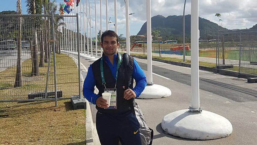 Narsingh Yadav checked in at the Rio Games village last week. (Photo: JSW Sport)