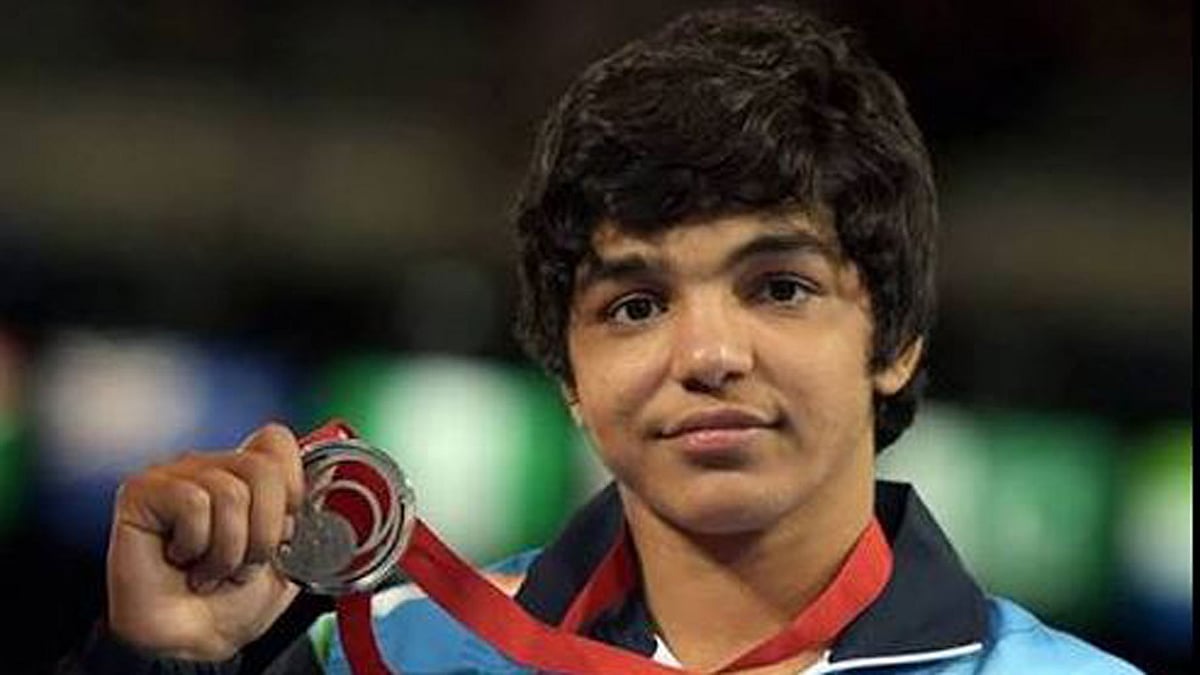 Sakshi Malik. (Photo courtesy: Twitter/<a href="https://twitter.com/RaoVivekSingh/status/765902337529540608">@RaoVivekSingh</a>)