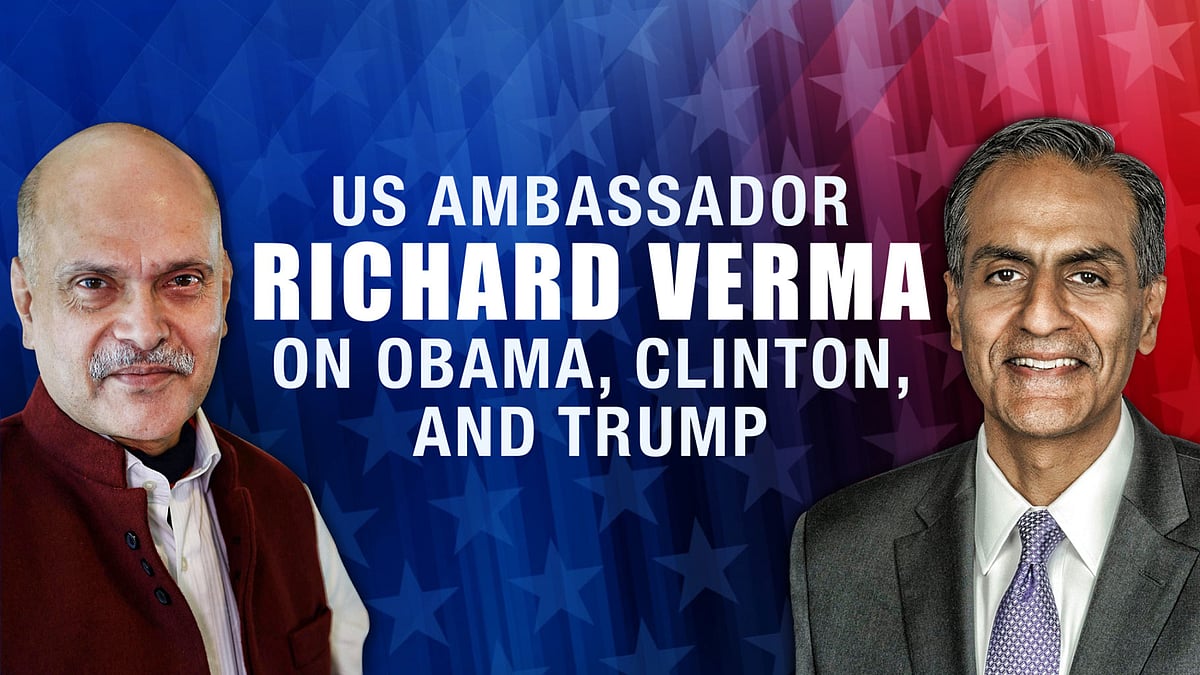 US Ambassador Richard Verma visited <b>The Quint </b>and had a candid chat with The Quint’s Editor-in-Chief Raghav Bahl. (Photo: The Quint)