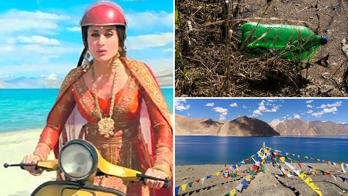 The incorrigible Indian tourist has been polluting pristine Ladakh without a care in the world. (Photo Courtesy: YouTube screenshot [L], iStock [R])