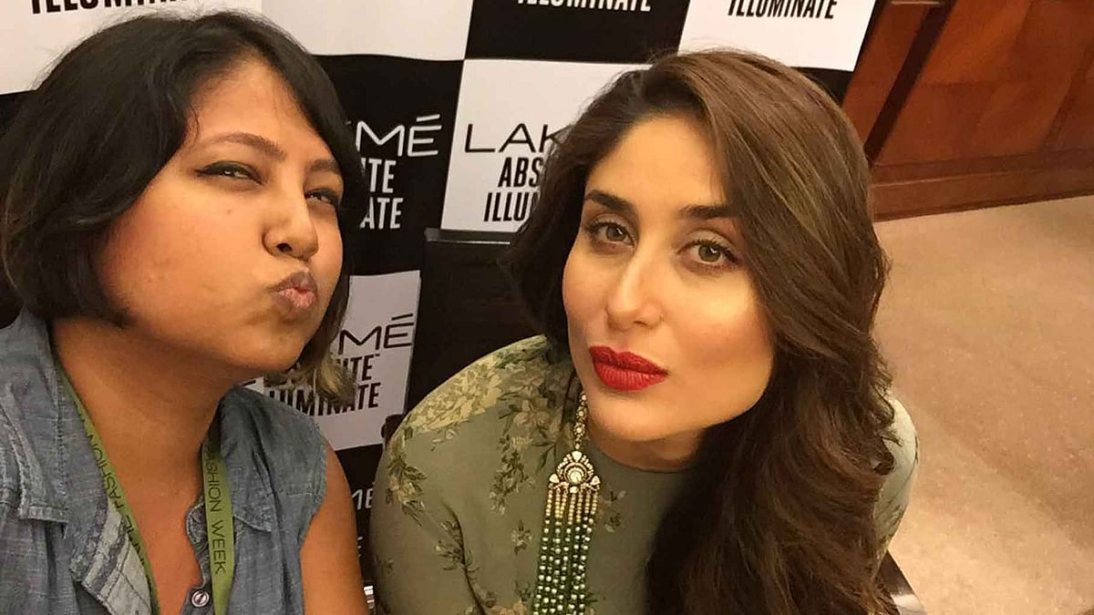 Abira Dhar with Kareena Kapoor Khan. (Photo: <b>The Quint</b>)