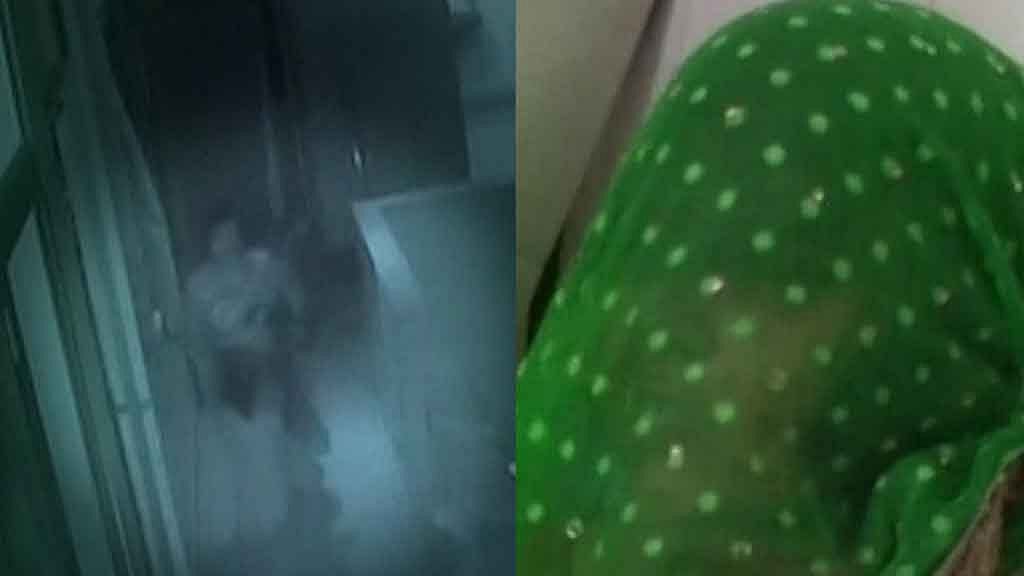 The aunt was apparently nailed by CCTV footage in which she is clearly seen walking out with the baby. (Photo: ANI screengrab)